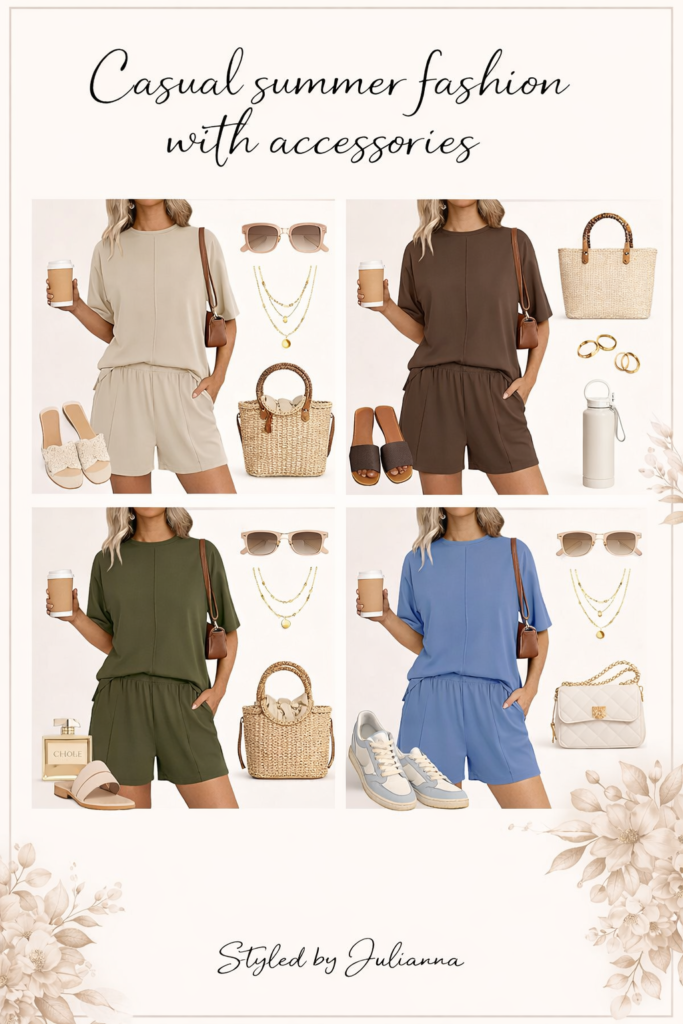 casual summer outfits and accessories