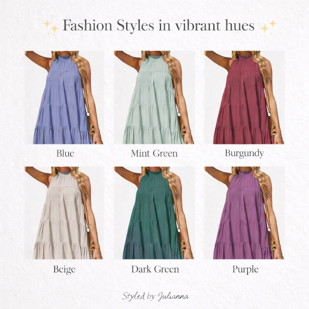 Fashion Styles in Vibrant Hues: A Look at Versatile Tiered Halter Dresses chatgpt image mar 16, 2026, 03 05 24 am