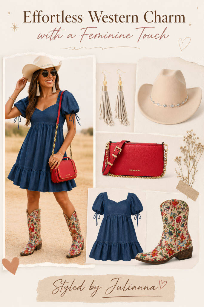 Effortless Western Charm with a Feminine Touch cowgirl fashion & feminine style inspo