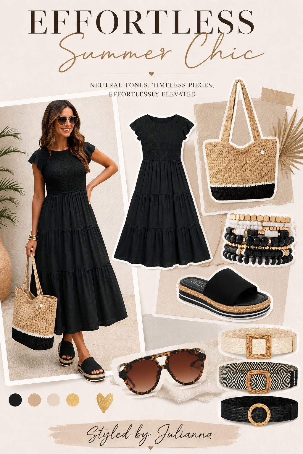 effortless summer chic outfit ideas for women ☀️🖤