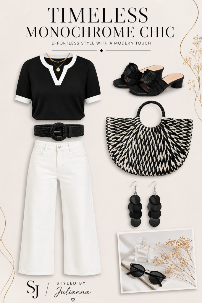 Timeless Monochrome Chic sophisticated street style & trendy fashion